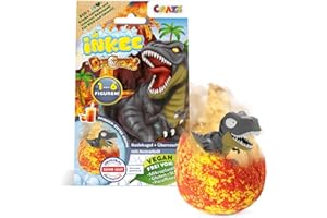 INKEE Bombe da bagno bambini con dinosauro sorpresa, bath bombs 100g profumo pesca e avocado, bombe bagno bambini naturali e idratanti