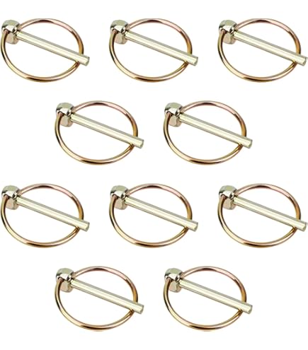 Lynch Pins 50 Pcs Heavy Duty Lynch Pin Assortment Kit - 4 Sizes, Galvanized Steel, For Tractors, Trailers, Mowers Galvanized Steel Lynch Pins