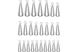QWORK® Set di piombini Pesca da 25 Pezzi, Pesi da Pesca, 4 Misure, 5 g/7 g/10 g/15 g