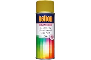 belton SpectRAL Spray de peinture RAL 1004 jaune doré brillant 400 ml - Qualité professionnelle