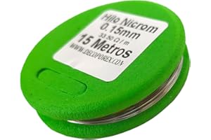 DecoPorex - Fil de Nichrome pour Découpe à Chaud, Résistance Chauffante (0,15mm-15 mts)