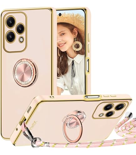 Custodia Foonary Con Cordino Per Huawei P30 Lite - Tracolla Regolabile, TPU Antiurto, Design Cuore