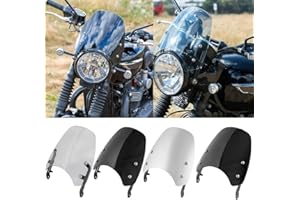 FAYEDENICY Pare-brise de moto déflecteurs de vent classique écran anti-mouches protecteur de visière pour Bonneville T100 T120 T 100 T 120 accessoires 2016 2017 2018 2019 2020 (Fumée)