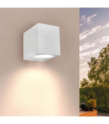 LED Wandbeleuchtung GU10 Fassung Grau Wasserdicht IP44