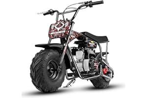 ‎ORYXEARTH Oryxearth 105CC 4-Takt Dirt Bike Pocket Bike, Kinder Crossbike Benzin, Breitreifen Offroad Rad, Kinder DirtBike, Motocross Motorrad, DIY-Aufkleber Mini Motorrad ab 13 Jahre (Rot)