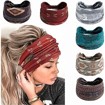 Damen Stirnbänder 10 Stück – Elastische Headwraps Mit Blumenprint, Für Boho-Look & Alltag