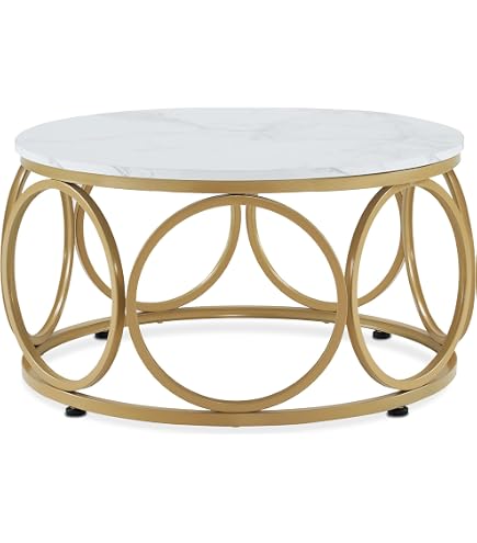 Table Basse Calgary Vicco - Design Moderne Blanc/Noir, Grande Surface 79,5 X 46 Cm, Idéale Salon Contemporain Et Gain De Place