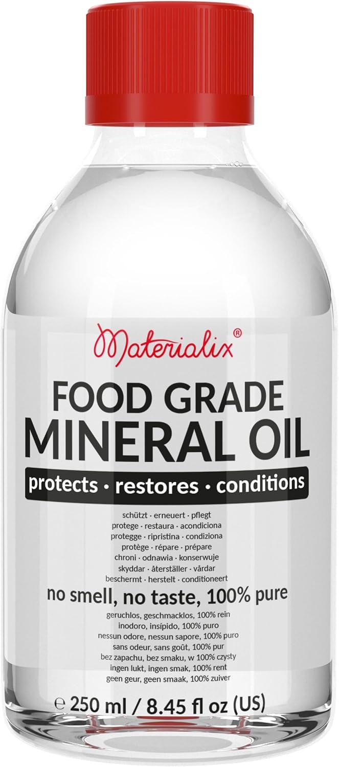 Aceite mineral de grado alimenticio Materialix (250ml)