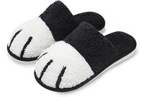 SINNO Cute Animal Slippers for Women, Winter Warm Memory Foam House Slippers, Soft Cozy Booties Non-Slip Slip-on Shoes for Girls Indoor Outdoor Shoes,Creative Gifts for Women Girls Girlfriend