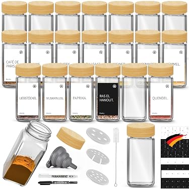 Segarty Gewürzgläser 3er-Set – 118 Ml, Glas Mit Streudeckel & 3 Ausgießlöchern