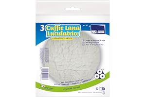 PARODI & PARODI Parodi&Parodi Pulizia Cuffia Lana 3 Dischi Lucidatrice, Tessuto, Bianco, 14x23x1 cm, 3 unità
