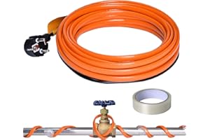 heninhill Câble Chauffant Antigel 5M Câble Chauffant Autorégulant Étanche pour Protéger les Tuyaux d'eau Plantes Gouttières