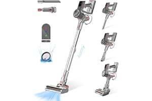 WOWGO Aspirateur Balai sans Fil, 2200mAh Aspirateur sans Fil, 26000pa Aspirateur sans-Fil, Autonomie Jusqu'à 45 Minutes, Aspirateur Balai pour Poils d'animaux