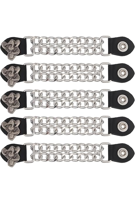 Vest Extenders For Men Motorcycle 4-Piece Extenders Faux Leather