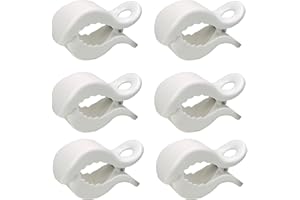 Babies1st Kinderwagen Klammer, Clip zur Befestigung von Spielzeug, Abdeckung, Sonnenschutz am Kinderwagen, Buggy, Babyschale, 6 Clips, Matt Weiß