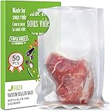 COVELL Vacuum Sealer Bags 28X40cm 50 bags,Vacuum Food Saver Bags Designed for Sous Vide Cooking and Food Storage BPA Free Wit