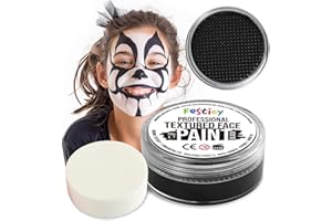 Festicy Trucco Halloween Viso Color Nero Bambini E Adulti 2025 I 20g Colori Trucco Halloween Bambini Anallergici Atossici I Spugna Inclusa I Certificato EN 71-3 e Reach I Pittura Per Viso