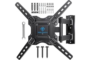 PERLESMITH TV Wandhalterung Schwenkbar Neigbar, Universelle TV Halterung für 26-60 Zoll LED/LCD/Plasma Flach & Curved Fernseher oder Monitor bis zu 35kg, max.VESA 400x400mm