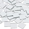 BELLE VOUS Tile Mirror (Pack of 120) - 2.5 x 2.5cm - Small Square Mosaic Mirror for Crafts, Wall & Interior Decoration Bedroom & Living Room