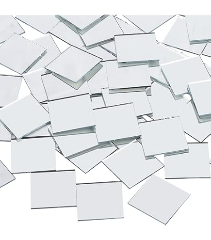 Nuorui - Specchio Adesivo Rettangolare In Vero Vetro, 1,27 X 5,1 C