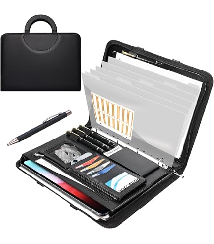 Leathario Cartella Portadocumenti A4 In Pelle Vegana, Con | FindTheDeal - 11