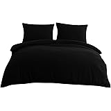 Utopia Bedding 4-teilig Bettwäsche Set | Gebürstete Mikrofaser 200x200cm Weiß