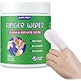 𝐆𝐉𝐘𝐂 𝐏𝐄𝐓 Ear Finger Wipes for Dogs & Cats - Natural Ingredients Gently Remove Ear Wax, Debris - Soothes & Deodorizes - Relieve Ear Itching & Inflammation with Aloe, 55 Count