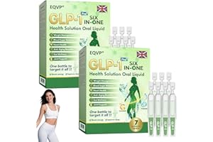 JILEON EQVP GLP-1 Six-in-One Health Solution Oral Liquid, Advanced GLP-1 Oral Liquid, Multi-Action GLP1 Oral Solution, Natural EQVP GLP1 Six in One Oral Solution for All Men and Women (2 Pack)
