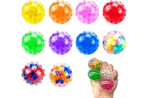 MHDUYEG Balle Anti-Stress, 10 Pcs Balle Anti Stress Enfant, Anti Stress Enfant, Balle Anti Stress Adulte, Balles Anti Stress, Gérer et Soulager Anxiété, Doux Squeeze Anti-Stress pour Enfant et Adulte