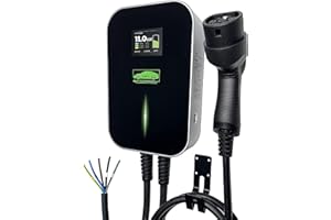 ANFIL SOLAR TECHNOLOGY ANFIL Stazione di Ricarica EV Trifase - Caricatore Standard UE da 16A, 11 kW IEC 62196-2 - Cavo di Ricarica da 6,1 m con Spina Tipo 2 - Cavo di Alimentazione da 1m - Carica Rapida