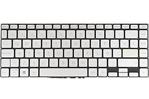 AZUBAYCOM SP Teclado para portátil ASUS E410M M433 S433 S433E S433EA S433EQ S433F S433FA S433FL 433JA V4050F X421 9Z.NH9BQ.00S 0KNB0-2820SP0 0 AEXK! SP01150 XKS NSK-W38BQ Retroiluminado Plata