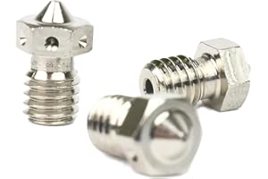 Genuine E3D Plated Copper Nozzle 0.4mm, 0.6mm Triple Pack for V6 HotEnd 3D Printer (1.75mm, 0.4mm)