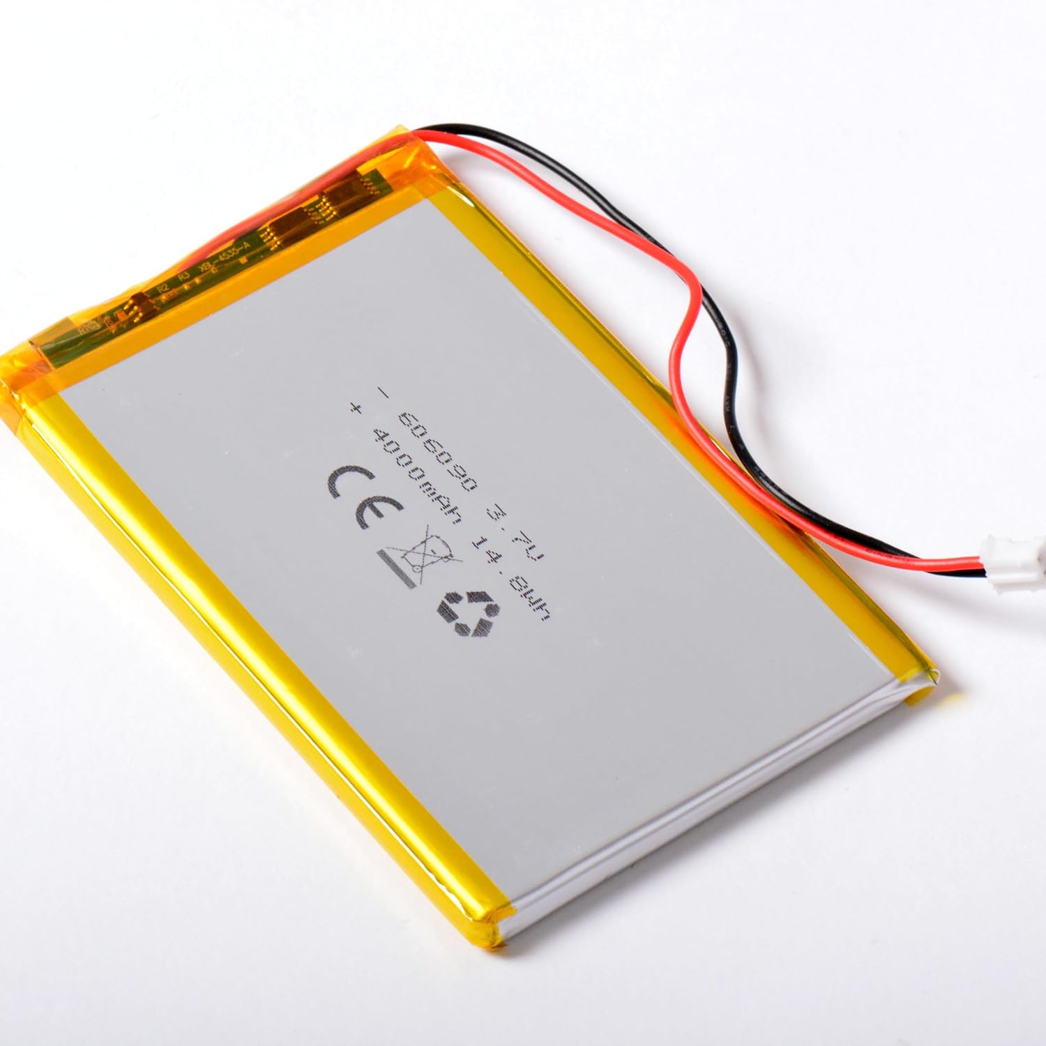 AFTERTECH 606090 4000 mAh 4 Ah 90 x 60 x 6 mm Celda polímero de Litio lipo 3,7 V 3,7 V Recargable con BMS y Conector JST PHR 02 M4P1