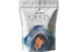 ECO TIERRA DE DIATOMEAS Caolín - Mascarilla Facial de Arcilla Blanca Cosmética 100% Natural & Ecológica - 1KG - Más de 50 Usos - Cosmética Natural - Desintoxica la Piel y Exfolia con Suavidad - Kaolín Puro y Multiusos
