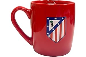 CYPBRANDS CyP Brands- Atlético de Madrid, Taza, Taza Cerámica, Menaje, Desayuno, Tazas Originales, Color Rojo, Producto Oficial