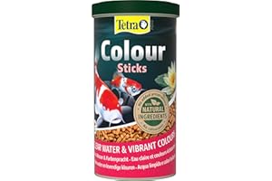 Tetra Pond Colour Sticks - Fischfutter für Teichfische, für natürliche Farbenpracht und klares Wasser im Teich, 1 L Dose
