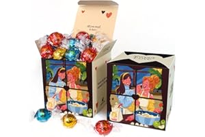 IMPERIAL COAST Orgullo LGTBI Caja regalo de chocolate para parejas lesbianas Sweet Love I Regalo original para San Valentin cumpleaños aniversario novias – Caja super resistente – Lindt Lindor 3 – Regalos para Ella