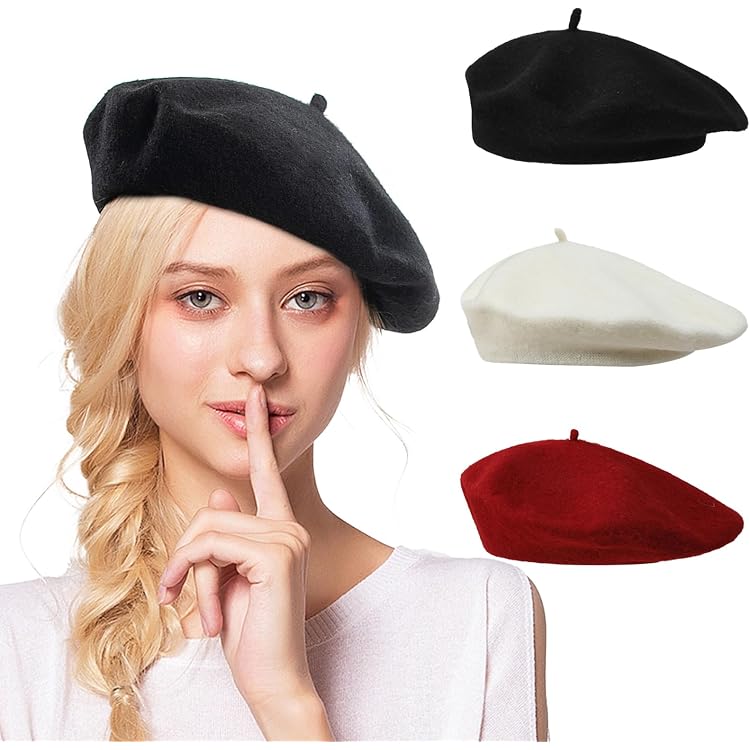 Béret Femme Vintage En Laine Et Cachemire - Chaud Pour Hiver Et Automne - Style Basque Et Français - Pour Homme Et Artiste