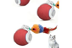 KOLGEIKJ Katzenball Elektrisch, Interaktives Katzenspielzeug, Katzenspielzeug Elektrisch, Interaktiver Spielball für Katzen 360°, Katzenball Interaktives Hundespielzeug füR Hunde Und Katzen blue3