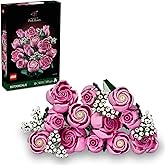 LEGO Botanicals Pembe G&uuml;l Buketi 10374 - Yetişkinler i&ccedil;in Tomurcuk ve A&ccedil;mış Olarak 12 Pembe G&uuml;l ile 4 Bahar Yıldızı &Ccedil;i&ccedil;eği İ&ccedil;