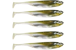 QualyQualy Esche Artificiali Silicone di Pesca 7cm-8cm-10cm-12,5cm Esca Gomma di Pesca - Esche Artificiali Spinning - Esche di Pesca per Trota, Spigola