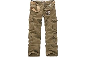 AYG Herren Cargo Hose Baumwolle Militär Arbeitshose Hose Camouflage Cargohosen