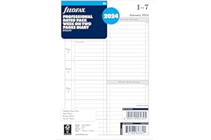 Filofax Agenda semainier 2024, format A5, blanc