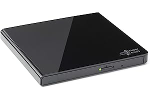 ‎LG Hitachi-LG GP57 Externer Portabler Super-Multi DVD-Brenner, Ultra Slim, USB 2.0, DVD+/-RW, CD-RW, DVD-ROM/RAM kompatibel, TV-Anschluss, Windows 10 & Mac OS kompatibel, Schwarz