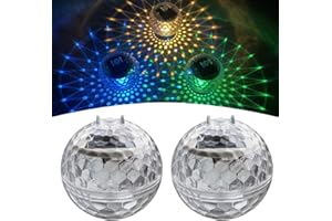 CEWROM Solar Floating Pool Lighting, Pack of 2 LED Pool Lights, Solar Pool Lights, Underwater, 7 Colours, IP65 Waterproof Pond Lighting Floating for Swimming Pools, Water Parks