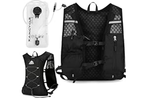 KAMCYCLE Gilet de Course Femmes et Hommes| Coupe optimale |Sac à Dos de Course Ultra léger Sac à Dos d'hydratation Course à Pied Sac à Dos de vélo Sac à Dos de Trailrunning