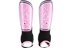 CYBGENE Shin Pads for Kids Junior Boys Girls Football Shin Guards for Youth Children Protective Equipment with Adjustable Straps and Ankle Support Football Gifts