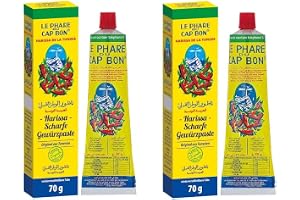 Pamai Pai® Dubbelpack: 2 x 70 g Harissa pasta tube Tunisien Le Phare du Cap Bon Harissapaste