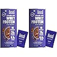 Foodstrong Whey Protein Powder (Concentrate + Isolate), 100% Hormone Free Grass-Fed Whey, 26G Protein & 6.6G BCAA, Chocolate Almond, With Turmeric & Digestive Enzymes, 16 Sachets, 543G (Pack Of 2)