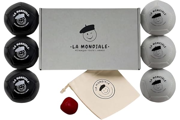 La Mondiale - Jeu de pétanque d’intérieur – Kit 6 Boules + cochonnet – pour Enfant & Adulte – Utilisable sur Toutes Surfaces – Idée Cadeau Fun